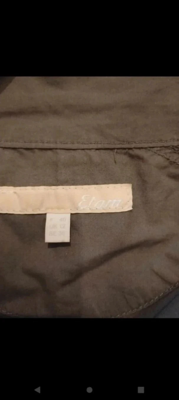 Etam khaki women's slim parka T40 – photo 8